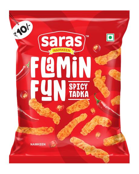 Saras Flamin Fun Spicy Tadka pack